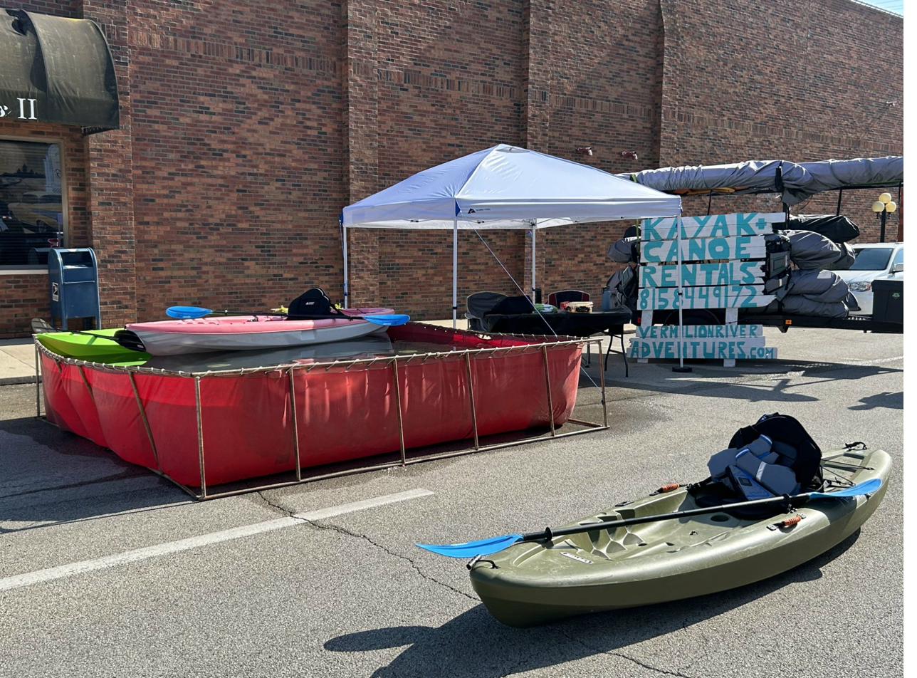 Vermilion River Adventures kayak float tank at Taste of Pontiac street fair